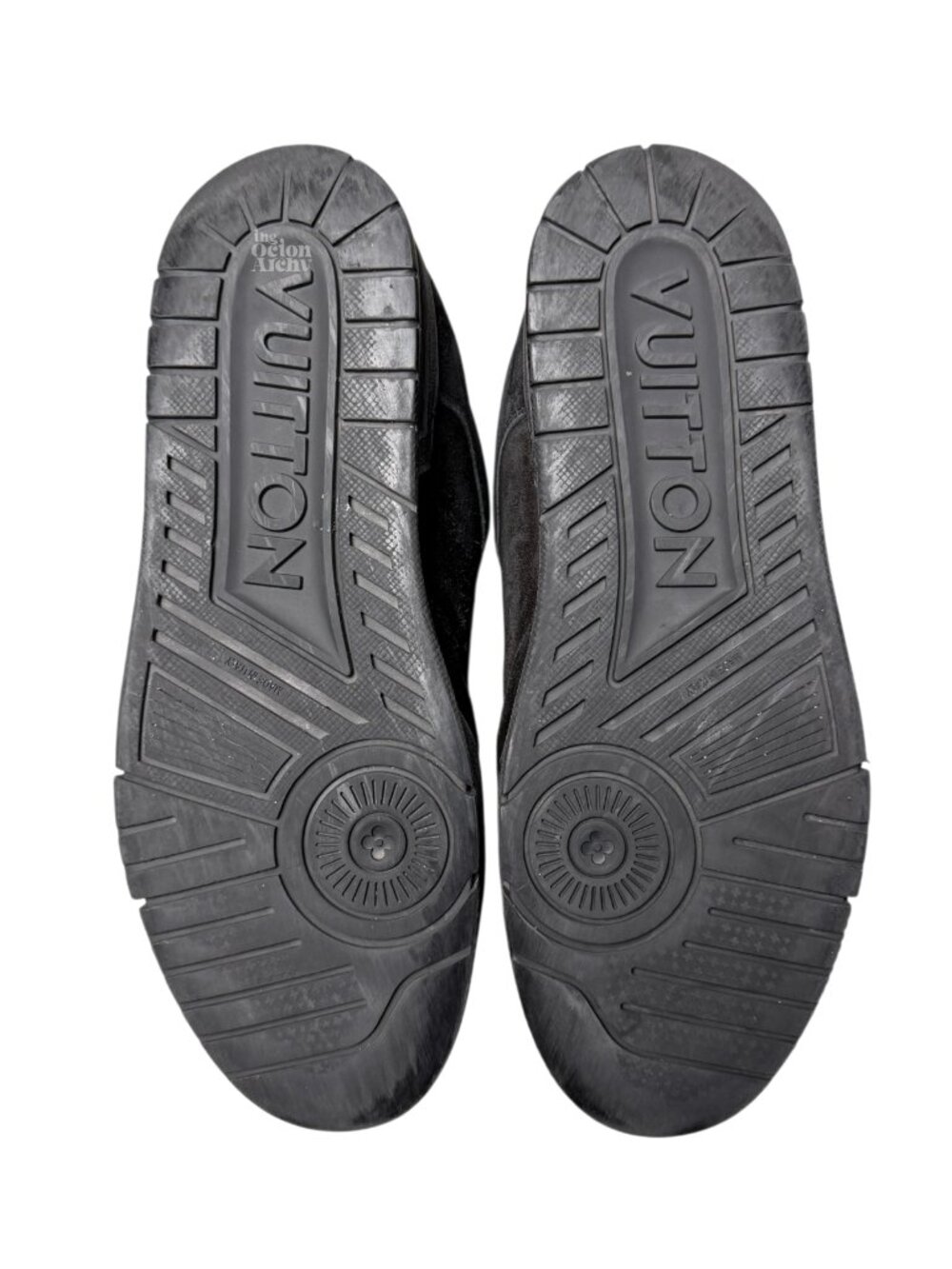 Size 9.5 US Louis Vuitton LV Employee Trainer 'Uniform - Black Suede' Pre-Owned - Picture 7 of 10